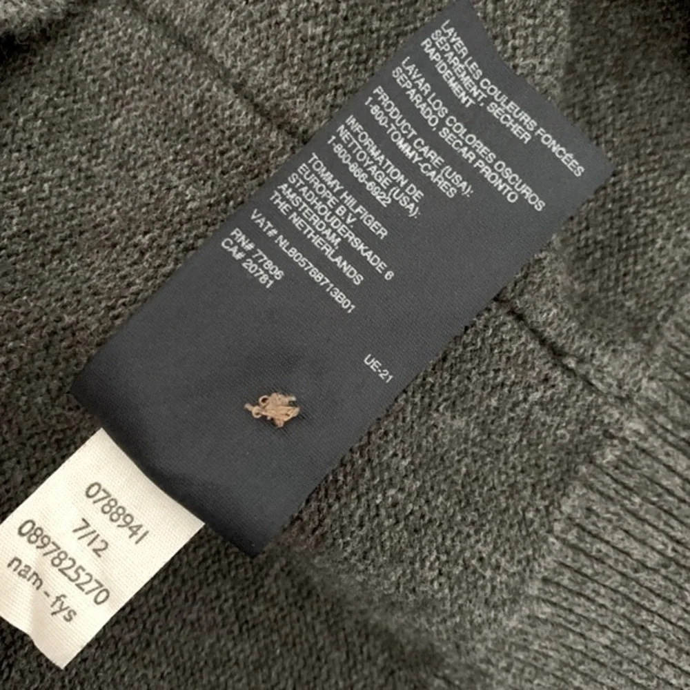 Tommy Hilfiger Grey Mock Neck Knit Sweater